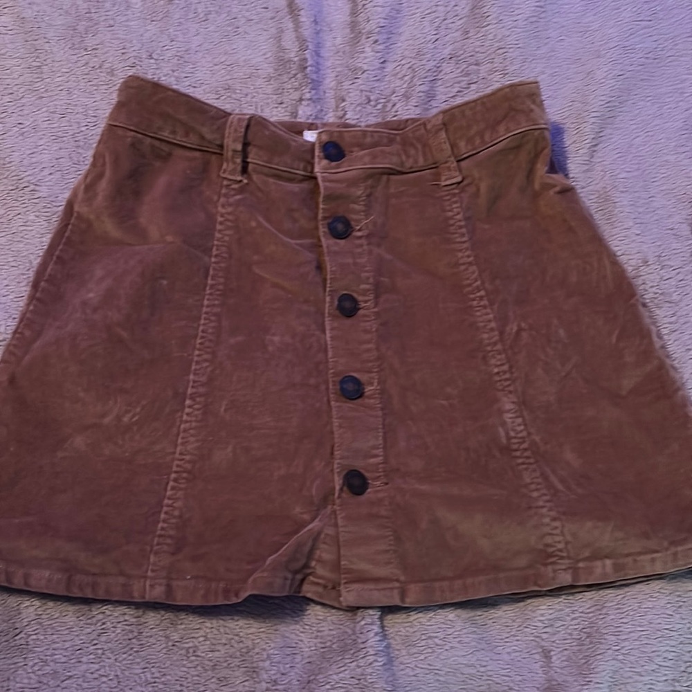 Sky and Sparrow Brown Corduroy Skirt